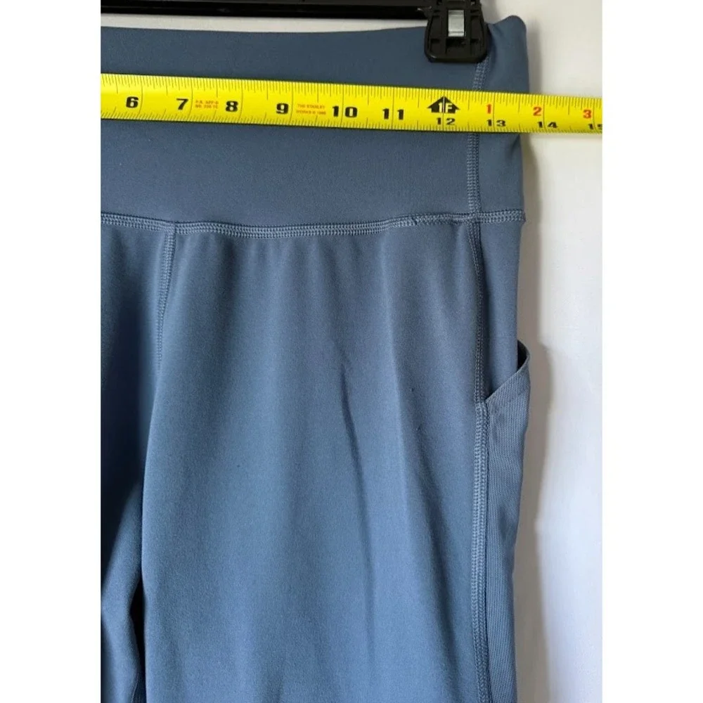 Adidas Climalite Leggings Women Large Blue Athletic High‎ Rise Stretch Training